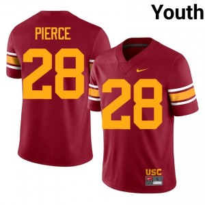 Cardinal Carrington Pierce #28 USC Trojans Alternate Jersey | Youth High School Football Limited Swen 58018151