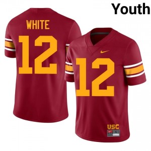 Top-Tier Charles White #12 Trojans Cardinal Alternate Jersey | Youth University Football Swen Fan Gear 69928311