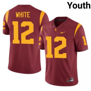 #12 Charles White Trojans Cardinal Jersey | Elite Embroidery Youth Player Football Gear 43866580