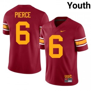 Christian Pierce #6 USC Trojans Alternate Jersey | Exclusive Cardinal College Football Youth Swen 43686448