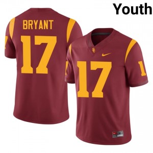 Cardinal Deven Bryant #17 USC Trojans Jersey | Youth High School Football Fresh Embroidery 35771899