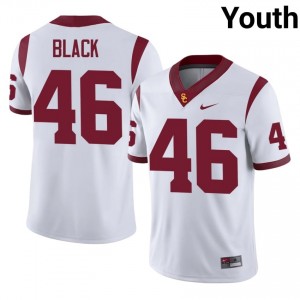 White Dylan Black #46 USC Trojans Jersey | Youth High School Football Limited Stitched 90402779