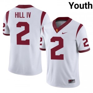 USC Elbert Hill IV #2 White Jersey | Pro Cut Stitched NCAA Football Youth Apparel 53661817