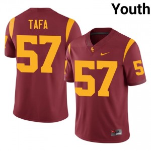 Esun Tafa #57 USC Trojans Jersey | Exclusive Cardinal College Football Youth Embroidery 44310545