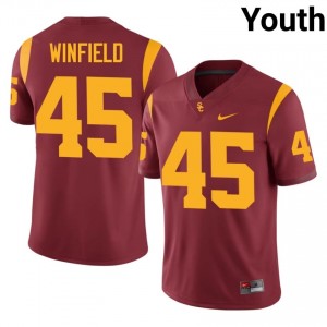 Cardinal Jaimeon Winfield #45 USC Trojans Jersey | Youth High School Football Fresh Embroidery 48639764