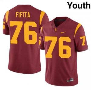 #76 John Fifita Trojans Cardinal Jersey | Alumni Embroidery Youth Player Football Gear 31473514