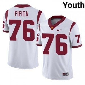 White John Fifita #76 USC Trojans Jersey | Youth High School Football Fresh Stitched 40920945