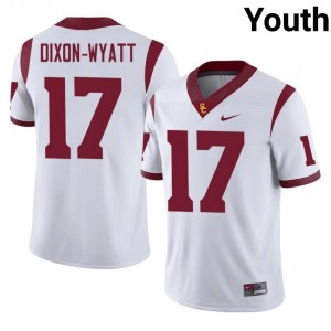 White Kayden Dixon-Wyatt #17 USC Trojans Jersey | Youth High School Football Limited Stitched 18060458