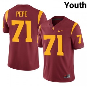 Cardinal Keenyi Pepe #71 USC Trojans Jersey | Youth High School Football Limited Embroidery 56250911
