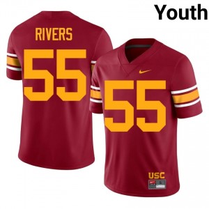 USC Keith Rivers #55 Cardinal Alternate Jersey | Genuine Stitch NCAA Football Youth Apparel 97931327