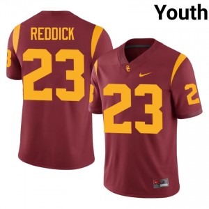 Officially Licensed Kendarius Reddick #23 Trojans Cardinal Jersey | Youth University Football Embroidery Fan Gear 90808924
