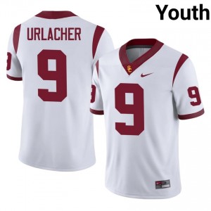 Durable Kennedy Urlacher #9 Trojans White Jersey | Youth University Football Stitched Fan Gear 41024091