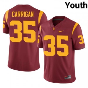 USC Lachlan Carrigan #35 Cardinal Jersey | Pro Cut Embroidery NCAA Football Youth Apparel 11778236