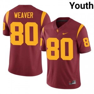 Luc Weaver #80 USC Trojans Jersey | Iconic Cardinal College Football Youth Embroidery 59499451