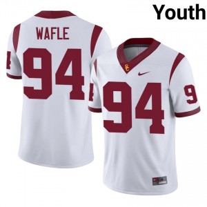 Luke Wafle #94 USC Trojans Jersey | Exclusive White College Football Youth Stitched 99362939
