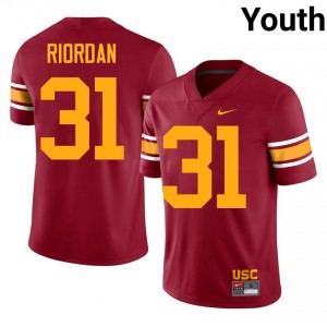 Madden Riordan #31 USC Trojans Alternate Jersey | Iconic Cardinal College Football Youth Stitch 18255756