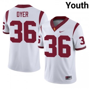 USC Peyton Dyer #36 White Jersey | Genuine Stitched NCAA Football Youth Apparel 95074858