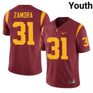 Top-Tier Seth Zamora #31 Trojans Cardinal Jersey | Youth University Football Embroidery Fan Gear 26353590