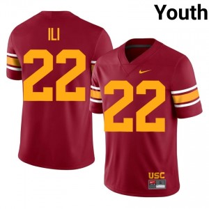#22 Talanoa Ili Trojans Cardinal Alternate Jersey | Classic Swen Youth Player Football Gear 40630386