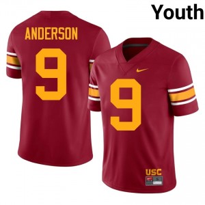 Top-Tier Terrell Anderson #9 Trojans Cardinal Alternate Jersey | Youth University Football Swen Fan Gear 74403818