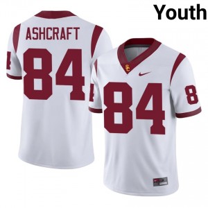 Tucker Ashcraft #84 USC Trojans Jersey | Gameday White College Football Youth Stitched 86322600