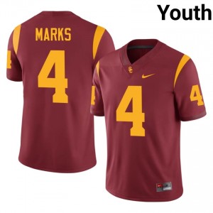 Woody Marks #4 USC Trojans Jersey | Iconic Cardinal College Football Youth Embroidery 79074966